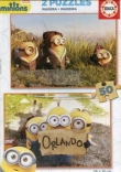 Minionki Puzzle Educa 2x50 drewniane