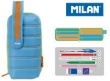 Multipiórnik MILAN owalny z 4 piórnikami COLOURS niebieski