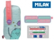 Multipiórnik MILAN owalny z 4 piórnikami MIMO róż