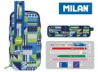 Multipiórnik MILAN owalny z 4 piórnikami NEW GEO niebieski