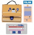 Multipiórnik MILAN z 2 piórnikami PARTY TIME pingwin pomarańczowy