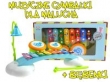 Muzyczne cymbałki + bębenek + nutki dla malucha