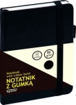 Notatnik A6 Grand z gumką 80 kartek czarny