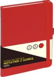 Notatnik  z gumką czerwony A5/80