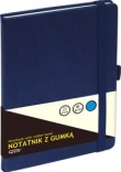 Notatnik z gumką granatowy A5/80