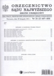 Orzecznictwo Sądu Najwyższego. Izba Pracy, Ubezpieczeń Społecznych i Spraw Publicznychnr 21-22/2011
