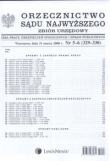 Orzecznictwo Sądu Najwyższego nr 5-6 (329-330)