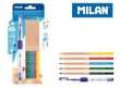 Pędzel wodny MILAN 4mm + kredek akwarelowych