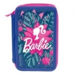 Piórnik 3-komorowy Barbie w kwiaty