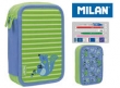 Piórnik MILAN 2-poziomowy z wyposażeniem COCONUT zielony