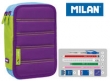 Piórnik MILAN 2-poziomowy z wyposażeniem COLOURS fiolet