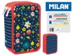 Piórnik MILAN 3-poziomowy z wyposażeniem FLOWERY