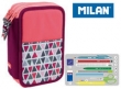 Piórnik MILAN 3-poziomowy z wyposażeniem GEO róż