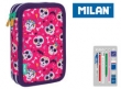 Piórniki MILAN 2-poziomowy z wyposażeniem BATS & BITES róż
