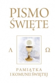 Pismo Święte Starego i Nowego Testamentu Białe Pamiątka I Komunia Świętej