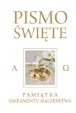Pismo Święte Starego i Nowego Testamentu Kremowe Pamiątka Sakramentu Małżeństwa