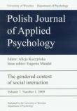 Polish Journal of Applied Psychology