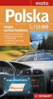 Polska 1:715 000 mapa samochodowa