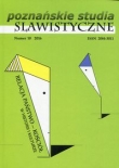 Poznańskie studia slawistyczne Numer 10/2016