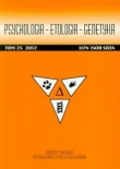 Psychologia Etologia Genetyka t.25