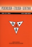 Psychologia Etologia Genetyka Tom 33/2016