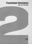 Psychologia rozwoju T.12 Nr 2 rok 2007