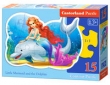 Puzzle 15 Konturowe Little Mermaid and the Dolphin