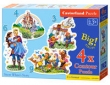 PUZZLE 4x1 KONTUROWE 3-4-6-9 el.:Snow White's Story