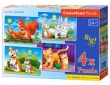 Puzzle 4x1 Lovely Animals