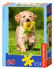 Puzzle 60 Puppy with Rose
