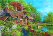 Puzzle Domek w kwitnącej dolinie rzecznej  4000