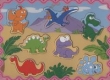 Puzzle drewniane układanka Dinozaury