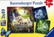 Puzzle Jednorożce 3x49