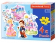 Puzzle konturowe 3-4-6-9 el.World of Princesses 4 w 1