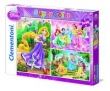 Puzzle Księżniczki 3x48