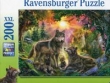 Puzzle XXL 200 Rodzina wilków w słońcu