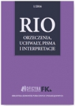 RIO Orzeczenia, uchwały, pisma i interpretacje 1/2016