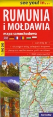 Rumunia i Mołdawia mapa samochodowa