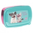 Śniadaniówka Studio Pets błękitno-różowa Happy Friends
