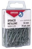 Spinacze metalowe w pudełku srebrne 75 sztuk