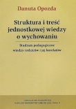 Struktura i treść jednostkowej wiedzy o wychowaniu