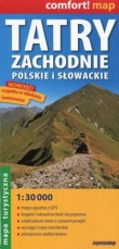 Tatry Zachodnie polskie i słowackie mapa turystyczna 1:30 000