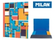 Teczka MILAN A4 cienka z gumką UNDERGROUND niebieska