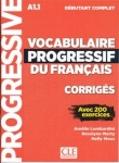 Vocabulaire progressif du Francais niveau debutant complet A1.1 klucz