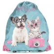 Worek na buty Studio Pets błękitno-różowy Happy Friends
