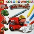 Wóz strażacki Mały chłopiec Kolorowanka