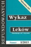 WYKAZ LEKÓW REFUNDOWANYCH I/2015 JWC 978-83-64537-06-6