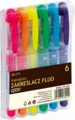 Zakreślacz fluo GR-219. Komplet 6 kolorów.