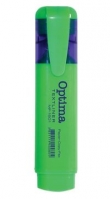 Zakreślacz Optima Textliner Fluo zielony 10 sztuk