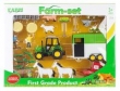 Zestaw farma traktor + przyczepa i zwierzęta hodowlane
